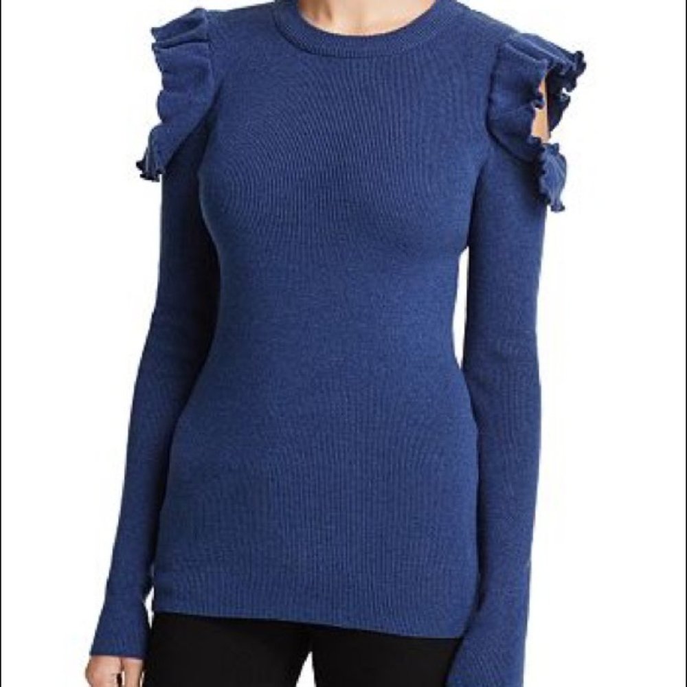 Sweater with cold shoulder